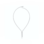 14K White gold necklace with 0.88 carat White Diamonds