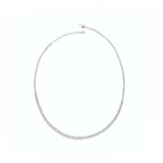 14K White gold necklace with 1.21 carat White Diamonds