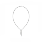 14K White gold necklace with 2.35 carat White Diamonds