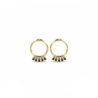 14K Yellow Gold Earrings 0.15 Carat Stone