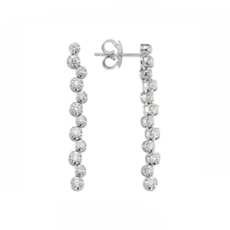 14K White gold earrings with 0.81 carat White Diamonds