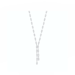 14K White gold necklace with 1.98 carat White Diamonds