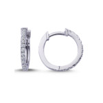 14K White gold earrings with 0.3 carat White Diamonds