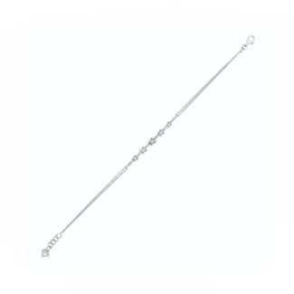14K White Gold Bracelet With 0.25 carat White Diamonds