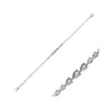 14K White Gold Bracelet With 0.12 Carat White Diamonds