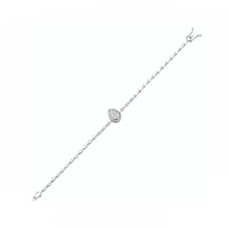 14K White Gold Bracelet With 0.57 Carat White Diamonds