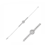 14K White Gold Bracelet With 1.10 Carat White Diamonds