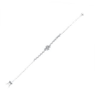 14K White Gold Bracelet With 0.20 carat White Diamonds
