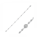 14K White Gold Bracelet With 1.11 Carat White Diamonds