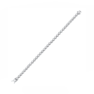 14K White Gold Tennis Bracelet With 0.46 Carat White Diamonds