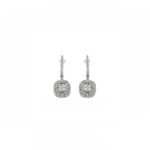 14K White gold earrings with 0.86 carat White Diamonds