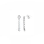 14K White gold earrings with 0.56 carat White Diamonds
