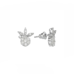 14K White gold earrings with 1.12 carat White Diamonds