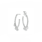14K White gold earrings with 0.13 carat White Diamonds