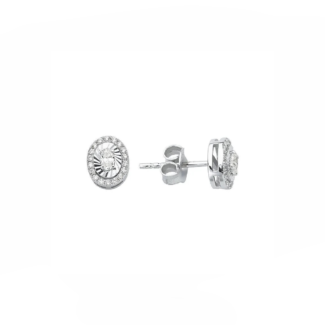 14K White gold earrings with 0.26 carat White Diamonds