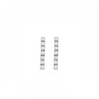 14K White gold earrings with 0.27 carat White Diamonds