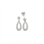 14K White gold earrings with 0.47 carat White Diamonds