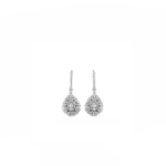 14K White gold earrings with 1.08 carat White Diamonds