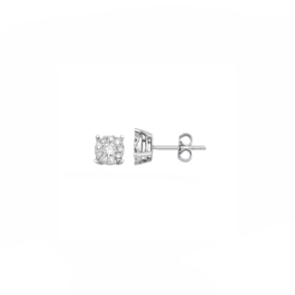 14K White gold earrings with 0.57 carat White Diamonds