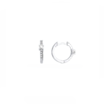 14K White gold earrings with 0.21 carat White Diamonds