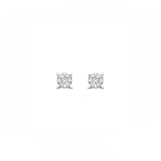 14K White gold earrings with 0.53 carat White Diamonds