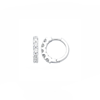 14K White gold earrings with 0.31 carat White Diamonds