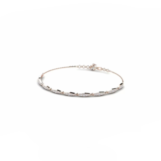 14K Rose Gold Bracelet With 0.63 Carat White Diamonds
