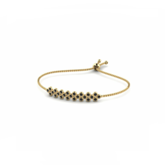 14K Yellow Gold Bracelet With 0.75 Carat Black Diamonds