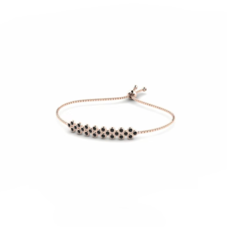 14K Rose Gold Bracelet With 0.75 Carat Black Diamonds