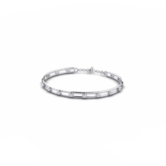 14K White Gold Bracelet With 0.45 Carat White Diamonds