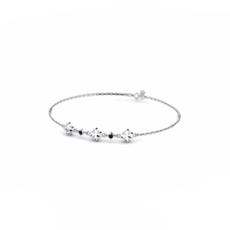 14K White Gold Bracelet With 0.06 Carat Stone
