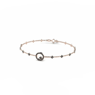 14K Rose Gold Bracelet With 0.53 Carat Black Diamonds