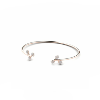 14K Rose Gold Bracelet With 0.24 Carat White Diamonds