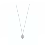 14K White gold necklace with 0.16 carat White Diamonds