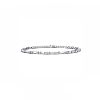 14K White Gold Bracelet With 0.45 Carat White Diamonds
