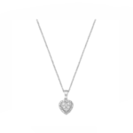 14K White gold necklace with 0.15 carat White Diamonds