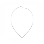14K White gold necklace with 2.21 carat White Diamonds