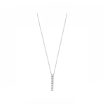 14K White gold necklace with 0.13 carat White Diamonds