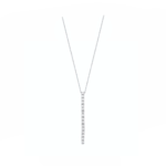 14K White gold necklace with 0.26 carat White Diamonds