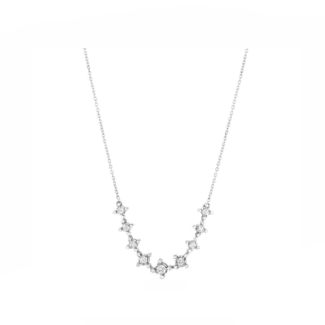 14K White gold necklace with 0.23 carat White Diamonds