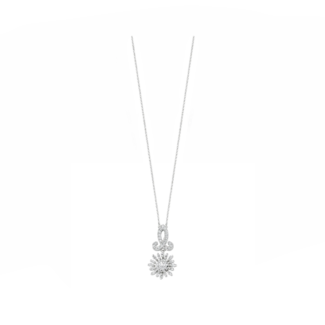 14K White gold necklace with 0.23 carat White Diamonds