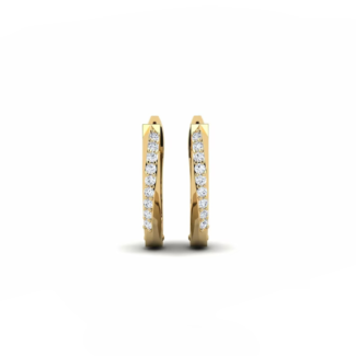 14K Gold earrings 0.15 carat White Diamonds