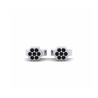 14K White Gold Earrings 0.11 Carat Stone