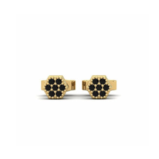 14K Yellow Gold Earrings 0.11 Carat Stone