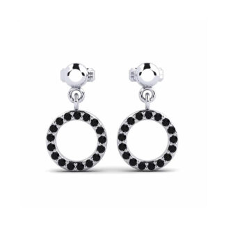 14K White Gold Earrings 0.17 Carat Stone