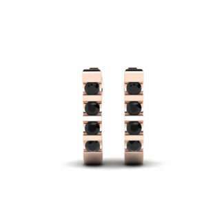 14K Rose Gold Earrings 0.24 Carat Stone