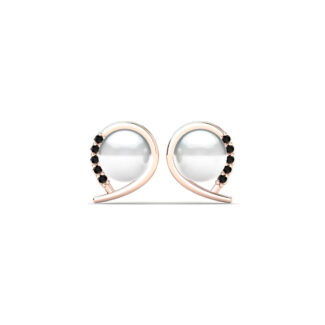 14K Rose Gold Bracelet With 0.05 Carat Stone and 0.60 Carat Cultured Pearl