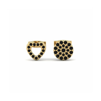 14K Yellow Gold Earrings 0.16 Carat Stone