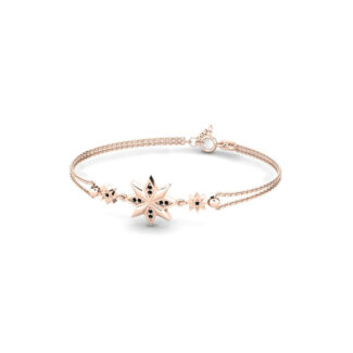 14K Rose Gold Bracelet With 0.05 Carat Stone